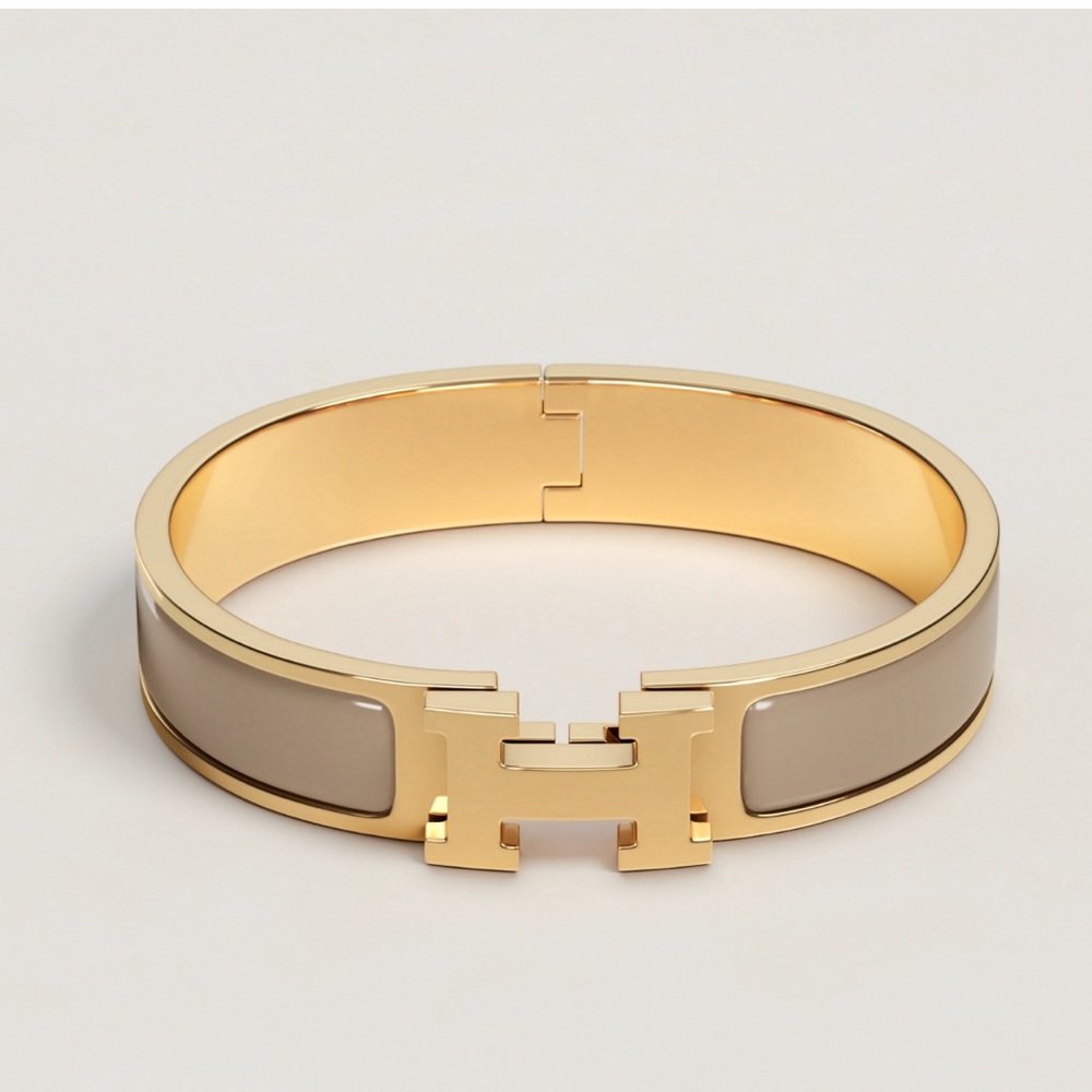 Hermes Clic H bracelet Marron Glacé
